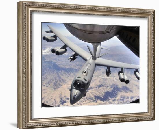 A B-52 Stratofortress Receives Fuel from a KC-135 Stratotanker Over Afghanistan-Stocktrek Images-Framed Photographic Print