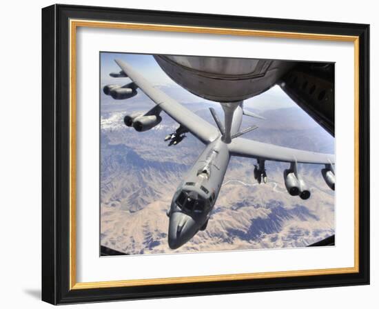 A B-52 Stratofortress Receives Fuel from a KC-135 Stratotanker Over Afghanistan-Stocktrek Images-Framed Photographic Print