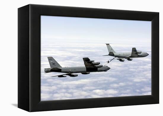 A B-52H Stratofortress Refuels with a Kc-135R Stratotanker-null-Framed Premier Image Canvas