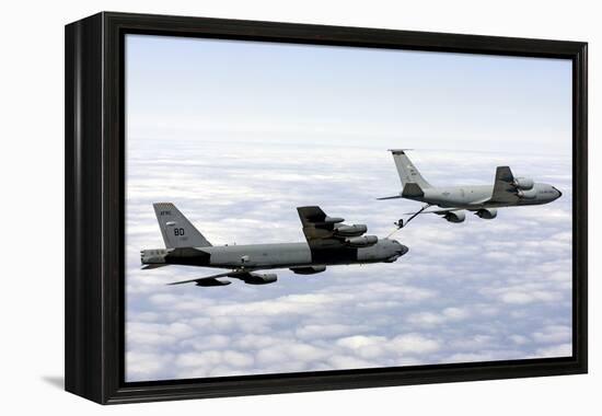 A B-52H Stratofortress Refuels with a Kc-135R Stratotanker-null-Framed Premier Image Canvas