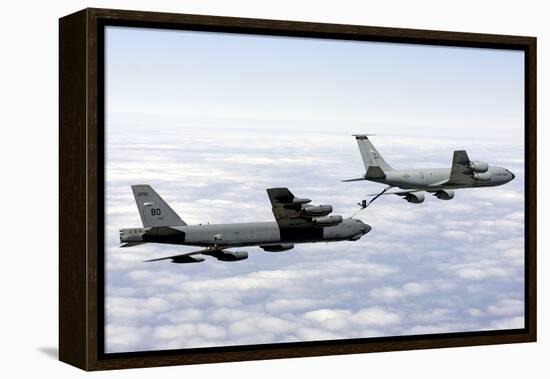 A B-52H Stratofortress Refuels with a Kc-135R Stratotanker-null-Framed Premier Image Canvas