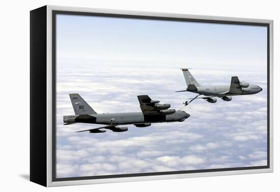 A B-52H Stratofortress Refuels with a Kc-135R Stratotanker-null-Framed Premier Image Canvas