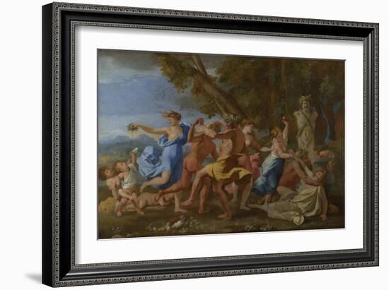 A Bacchanalian Revel before a Herm, 1632-Nicolas Poussin-Framed Giclee Print