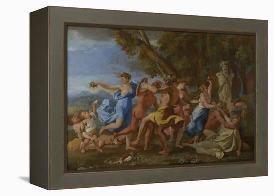 A Bacchanalian Revel before a Herm, 1632-Nicolas Poussin-Framed Premier Image Canvas