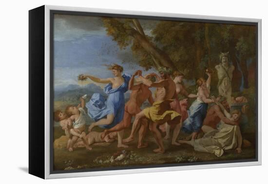 A Bacchanalian Revel before a Herm, 1632-Nicolas Poussin-Framed Premier Image Canvas