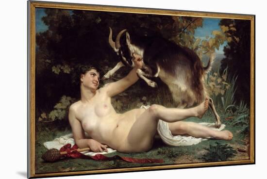 A Bacchante She's Represented with a Goat. Painting by William Adolphe Bouguereau (1825-1905) 1862-William-Adolphe Bouguereau-Mounted Giclee Print