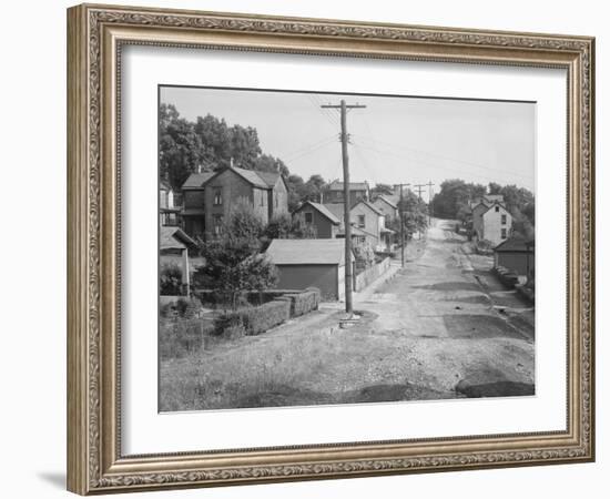 A Back street in Mount Pleasant, Westmoreland County, Pennsylvania, 1935-Walker Evans-Framed Photographic Print