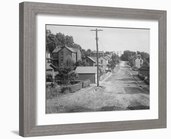 A Back street in Mount Pleasant, Westmoreland County, Pennsylvania, 1935-Walker Evans-Framed Photographic Print
