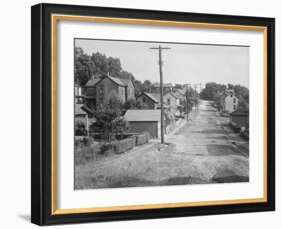 A Back street in Mount Pleasant, Westmoreland County, Pennsylvania, 1935-Walker Evans-Framed Photographic Print