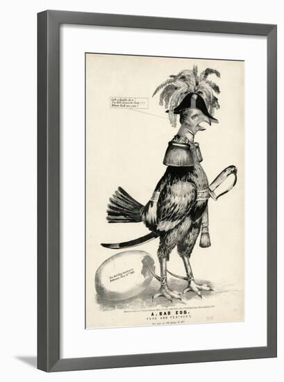 A Bad Egg, Fuss and Feathers, 1852-Nathaniel Currier-Framed Giclee Print