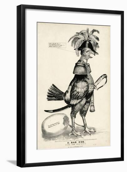 A Bad Egg, Fuss and Feathers, 1852-Nathaniel Currier-Framed Giclee Print