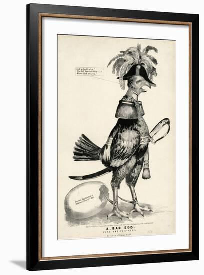 A Bad Egg, Fuss and Feathers, 1852-Nathaniel Currier-Framed Giclee Print