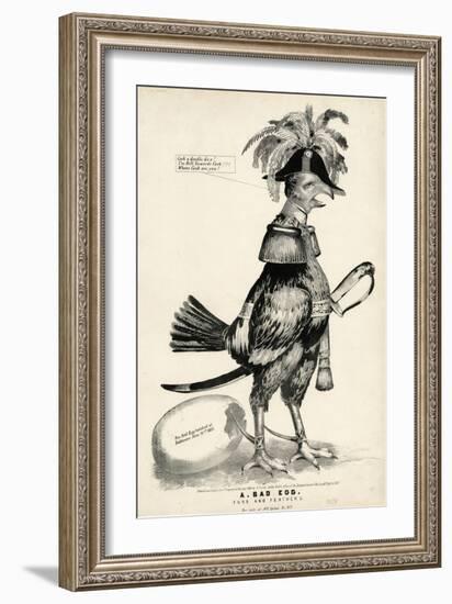 A Bad Egg, Fuss and Feathers, 1852-Nathaniel Currier-Framed Giclee Print