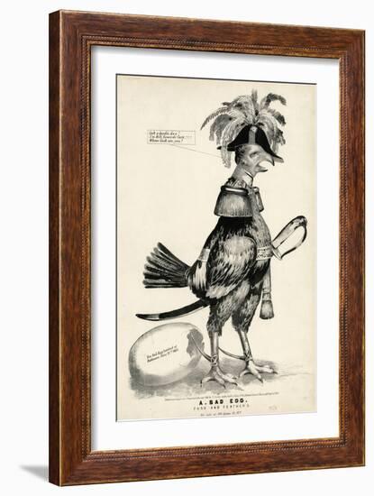 A Bad Egg, Fuss and Feathers, 1852-Nathaniel Currier-Framed Giclee Print