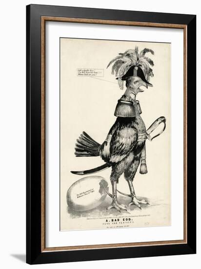 A Bad Egg, Fuss and Feathers, 1852-Nathaniel Currier-Framed Giclee Print