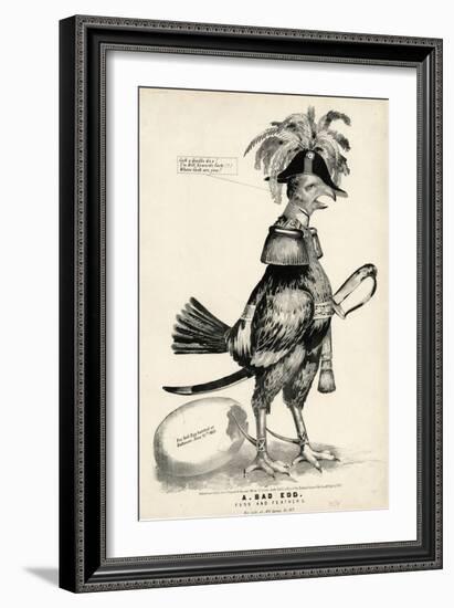 A Bad Egg, Fuss and Feathers, 1852-Nathaniel Currier-Framed Giclee Print