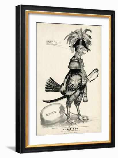 A Bad Egg, Fuss and Feathers, 1852-Nathaniel Currier-Framed Giclee Print