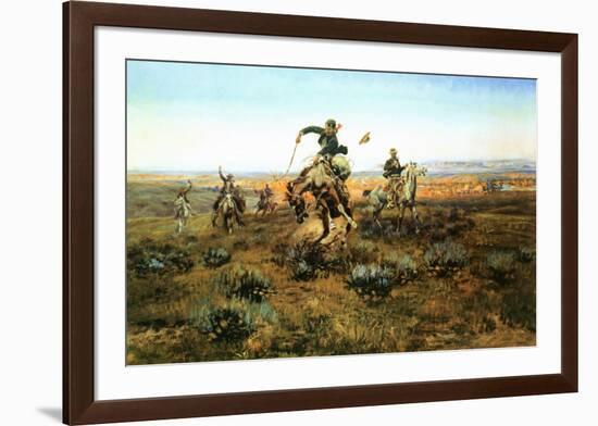 A Bad One-Charles Marion Russell-Framed Art Print