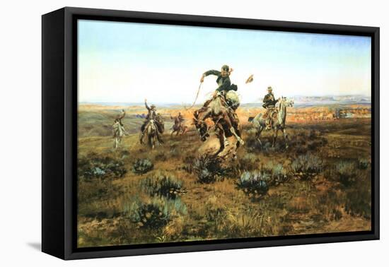 A Bad One-Charles Marion Russell-Framed Stretched Canvas