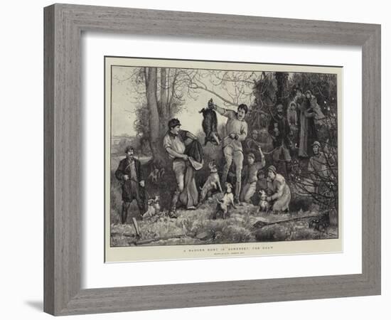 A Badger Hunt in Somerset, the Draw-Robert Walker Macbeth-Framed Giclee Print