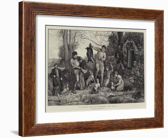 A Badger Hunt in Somerset, the Draw-Robert Walker Macbeth-Framed Giclee Print