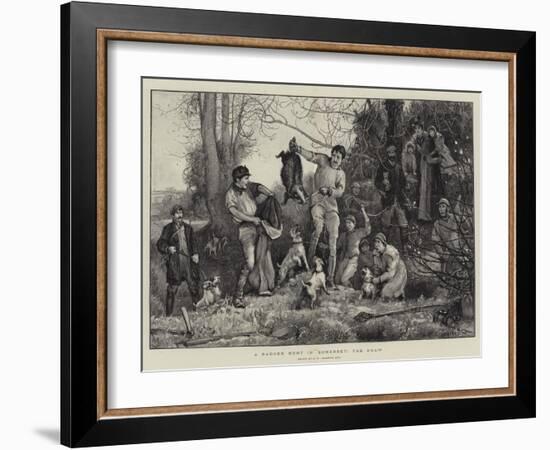 A Badger Hunt in Somerset, the Draw-Robert Walker Macbeth-Framed Giclee Print