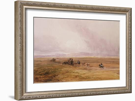 A Baggage Train Crossing a Plain-David Cox-Framed Giclee Print