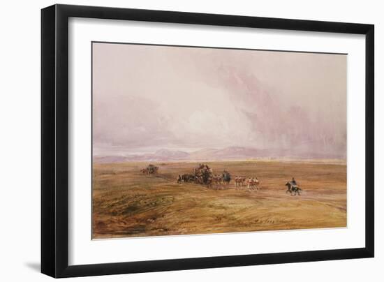 A Baggage Train Crossing a Plain-David Cox-Framed Giclee Print