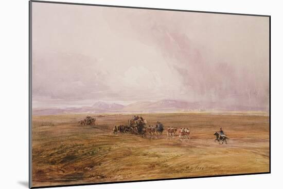 A Baggage Train Crossing a Plain-David Cox-Mounted Giclee Print