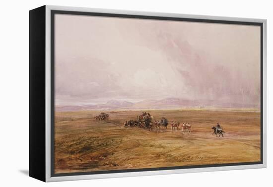 A Baggage Train Crossing a Plain-David Cox-Framed Premier Image Canvas