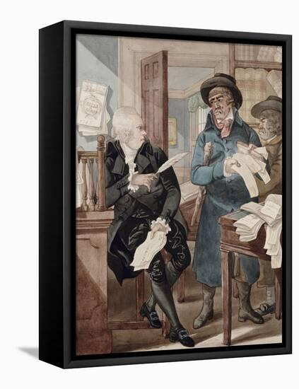 A Bailiff and an Attorney, a Match for the Devil-Robert Dighton-Framed Premier Image Canvas