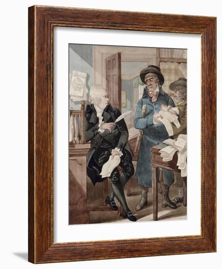 A Bailiff and an Attorney, a Match for the Devil-Robert Dighton-Framed Giclee Print