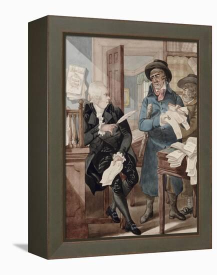 A Bailiff and an Attorney, a Match for the Devil-Robert Dighton-Framed Premier Image Canvas