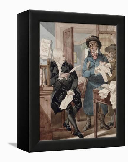 A Bailiff and an Attorney, a Match for the Devil-Robert Dighton-Framed Premier Image Canvas