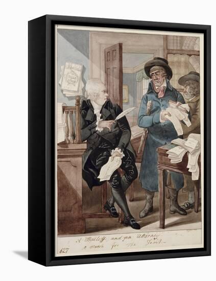 A Bailiff and And Attorney - a Match for the Devil-Robert Dighton-Framed Premier Image Canvas