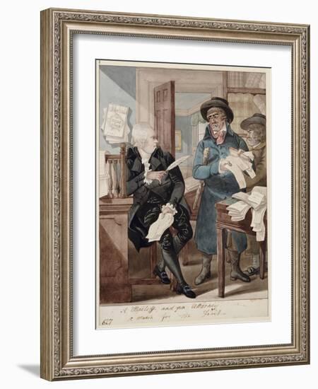 A Bailiff and And Attorney - a Match for the Devil-Robert Dighton-Framed Giclee Print