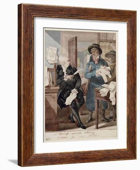 A Bailiff and And Attorney - a Match for the Devil-Robert Dighton-Framed Giclee Print