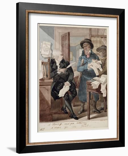 A Bailiff and And Attorney - a Match for the Devil-Robert Dighton-Framed Giclee Print