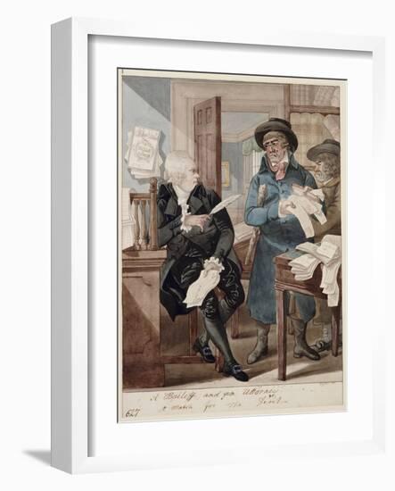 A Bailiff and And Attorney - a Match for the Devil-Robert Dighton-Framed Giclee Print