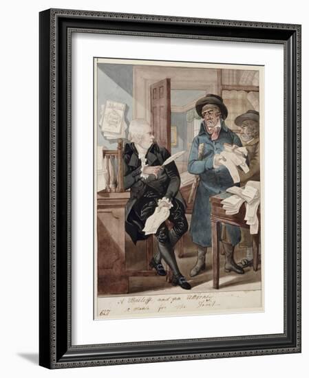 A Bailiff and And Attorney - a Match for the Devil-Robert Dighton-Framed Giclee Print