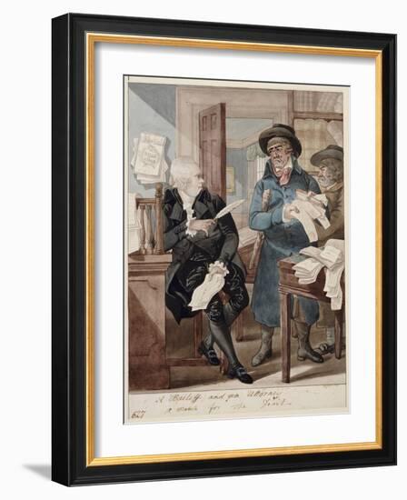 A Bailiff and And Attorney - a Match for the Devil-Robert Dighton-Framed Giclee Print