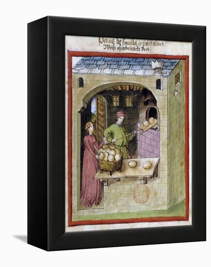 A Baker Bakes Loaves of Bread -15Th Century Miniature-null-Framed Premier Image Canvas