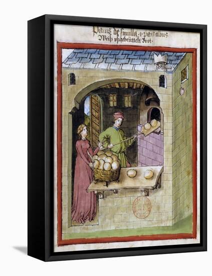 A Baker Bakes Loaves of Bread -15Th Century Miniature-null-Framed Premier Image Canvas