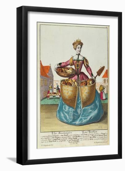 A Baker, C.1735 (Coloured Engraving)-Martin Engelbrecht-Framed Giclee Print
