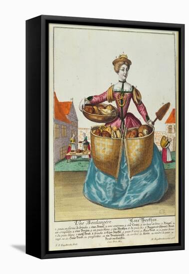 A Baker, C.1735 (Coloured Engraving)-Martin Engelbrecht-Framed Premier Image Canvas