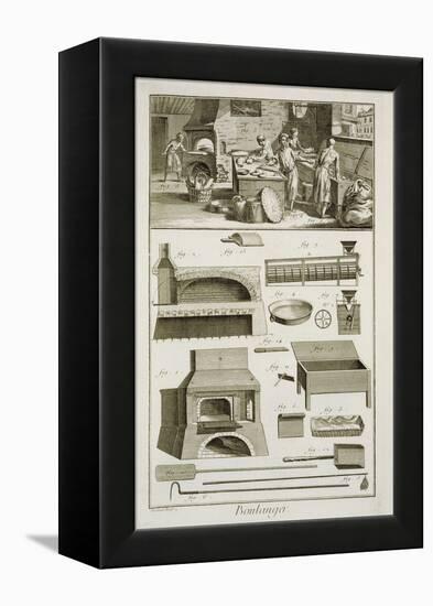A Bakery and Baking Equipment, from the 'Encyclopedie Des Sciences Et Metiers'-French-Framed Premier Image Canvas