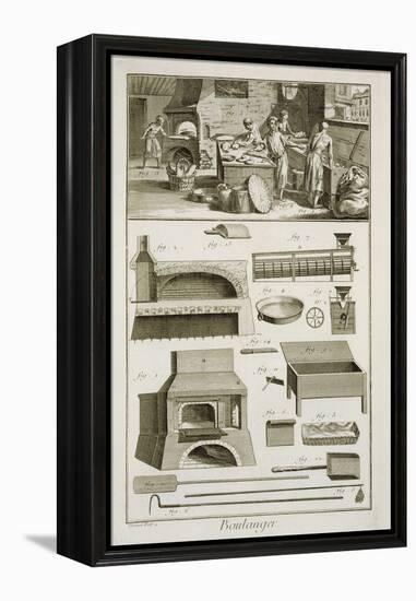 A Bakery and Baking Equipment, from the 'Encyclopedie Des Sciences Et Metiers'-French-Framed Premier Image Canvas