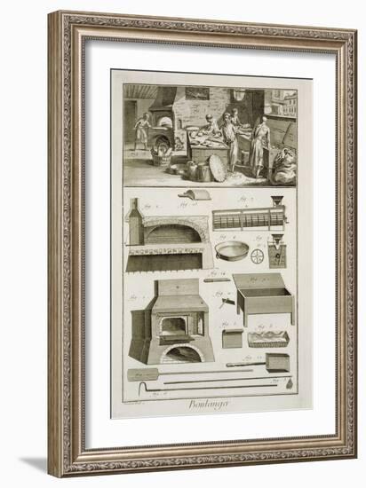 A Bakery and Baking Equipment, from the 'Encyclopedie Des Sciences Et Metiers'-French-Framed Giclee Print