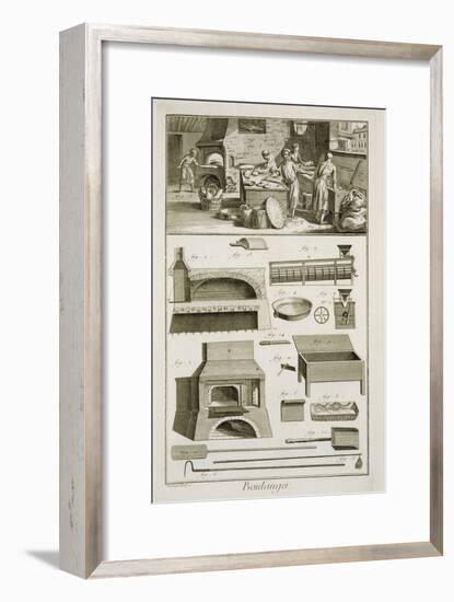 A Bakery and Baking Equipment, from the 'Encyclopedie Des Sciences Et Metiers'-French-Framed Giclee Print