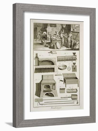 A Bakery and Baking Equipment, from the 'Encyclopedie Des Sciences Et Metiers'-French-Framed Giclee Print